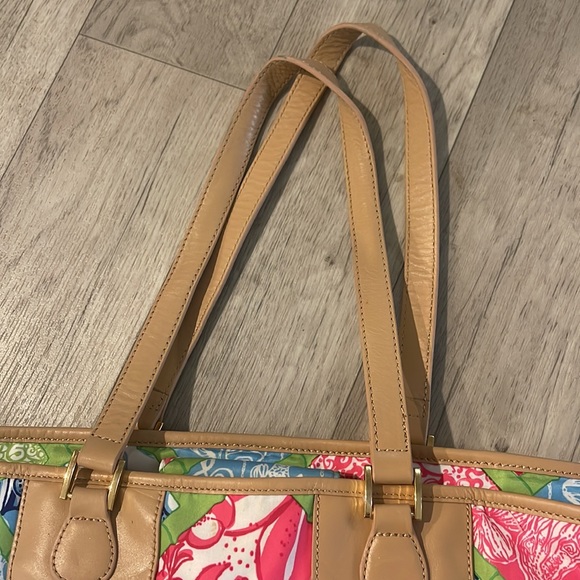 Lilly Pulitzer jubilee patchwork diaper bag with changing pad RARE - Picture 3 of 12